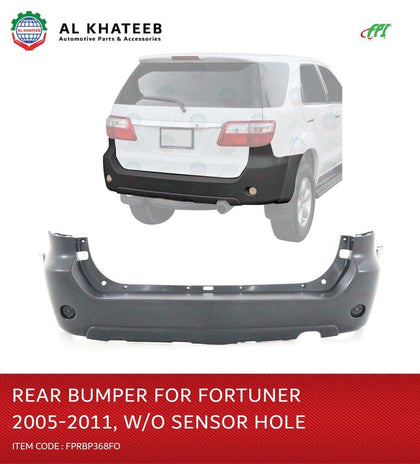 Al Khateeb FPI Car Rear Bumper Without Sensor Hole Fortuner 2005-2011, ABS No Paint