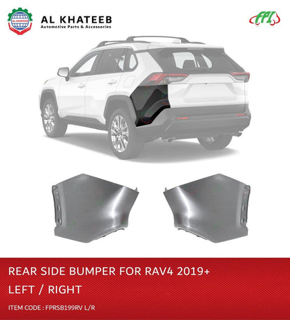 FPI Car Rear Bumper Panel Corner Rav4 2018+ Right, ABS No Paint