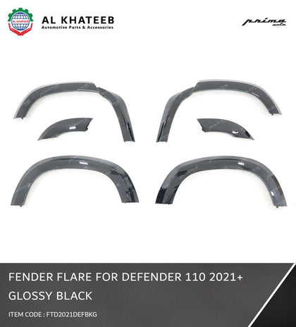 Prima Glossy Black Fender Flare For Defender 110 2021+ 6Pcs/Set
