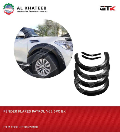 FENDER FLARES PATROL Y62 6PC BK