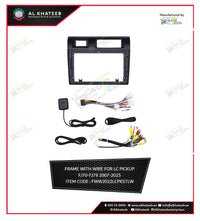 Car Center Console Android Radio Frame With Wire Land Cruiser Pickup FJ70-FJ79 2007-2025, Black