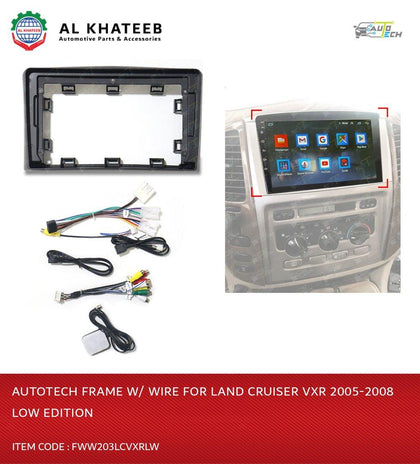 AutoTech Car Center Console Navigation Frame With Wire Land Cruiser Gxr 2005-2008, Low Edition
