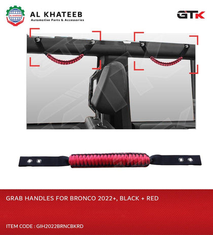 GRAB HANDLES FOR BRONCO  2022+,BLACK+RED