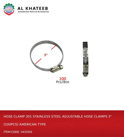 Al Khateeb Hose Clamp 201 Stainless Steel Adjustable Hose Clamps 3