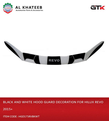 GTK Black And White Hood Guard Decoration For Hilux Revo 2015+