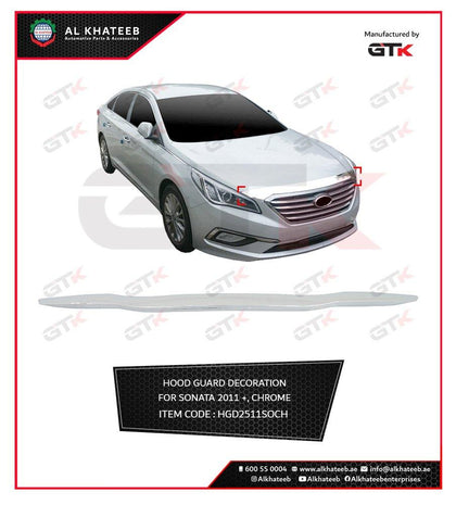 GTK Chrome Hood Guard Decoration For Sonata 2011-2014