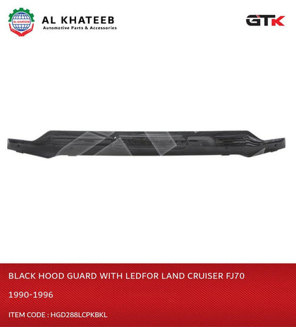 GTK Black Hood Guard With LEDfor Land Cruiser FJ70 1990-1996