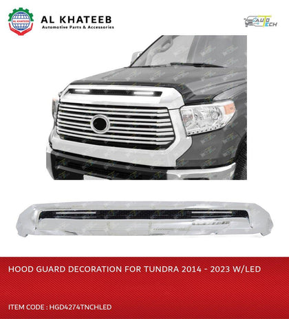 GTK Chrome Hood Guard Decoration With LED Tundra 2012-2014