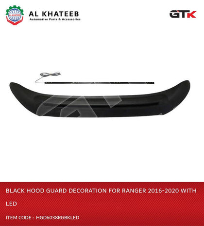 Black Hood Guard Decoration For Ranger 2016-2020 With LED