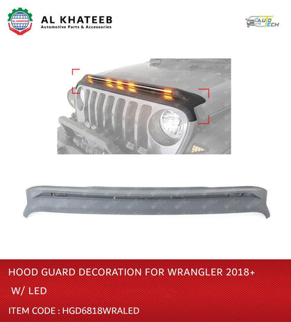 AutoTech Lightshield Hood Guard Protector Decoration With LED Wrangler 2018+