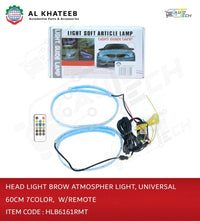 Headlight Brown Atmosphere Light Universal 60CM 7 Color with Remote