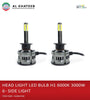 AutoTech Universal Car Head Lights 6 Sides H1 LED Bulb 1800W, 2 Pcs 18000Lm