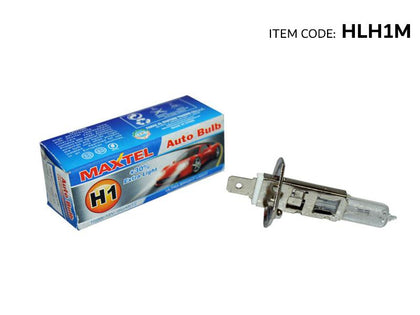 Al Khateeb Maxtel Universal Car Halogen Headlight Bulb H1 12V 100W Quartz, Ultra Bright Light