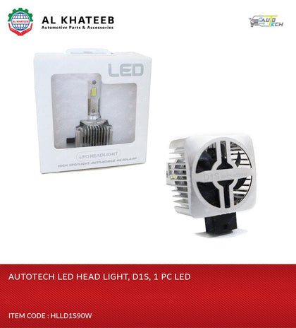AutoTech Universal D1S LED Headlight Bulb 90W 6000K Headlights Conversion Kit Plug And Play To Xenon Ballast, 1Pc