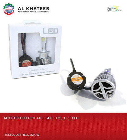 AutoTech Universal D2S LED Headlight Bulb 90W 6000K Headlights Conversion Kit Plug And Play To Xenon Ballast, 1Pc