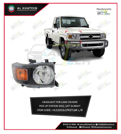 HEAD LIGHT 4  LAND CRUISER PICK UP STATION 2022+,Black,Left