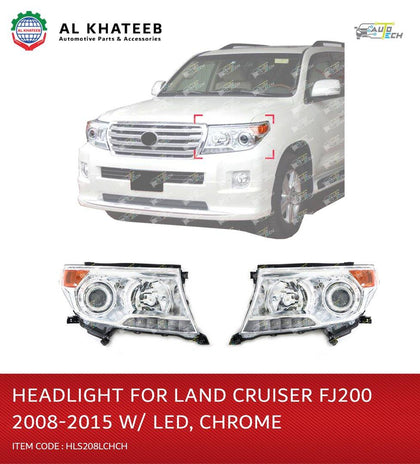 Car Headlight Performance With Led Land Cruiser Fj200 2003-2006, 2Pcs/Set Chrome