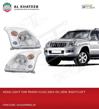 Car Headlight Performance OEM Style Prado FJ120 2003-2009, 1PC Right Side R-H