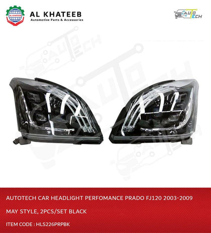 Auto-Tech Car Headlight Perfomance Prado Fj120 2003-2009 Maybach Style, 2Pcs/Set Black