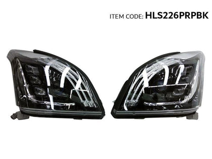 AutoTech Car Headlight Perfomance Prado Fj120 2003-2009 Maybach Style, 2Pcs/Set Black