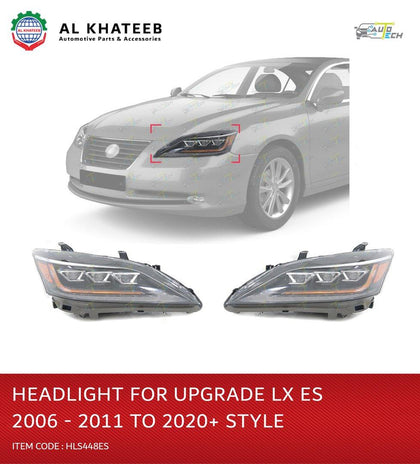 AutoTech Car Headlights Performance Es Series 2006-2011 Upgarde To 2020 Stylehigh/Low Edition, 2Pcs/Set Black