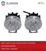 Univesal Mini White 6 LED Spot Light Round Style 12-24V, Clear Plastic Housing 2Pcs/Set