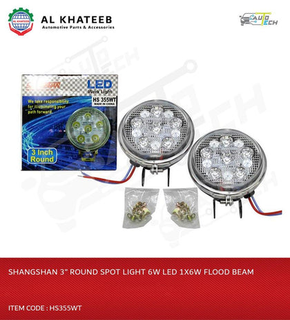 Shangshan 3” Round Spot Light 6W LED 1X6W Flood Beam