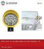 Universal Vehicle Spot Light 14 LED 88W 6500K Fit To Truck And Off-Road, Yellow Plastic Housing 2Pcs