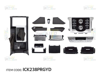 AutoTech Car Dashboard Inner Kit Interior Kit Interior Upgrade Kit Land Cruiser FJ150 2010-2017 To 2020 Style Gray