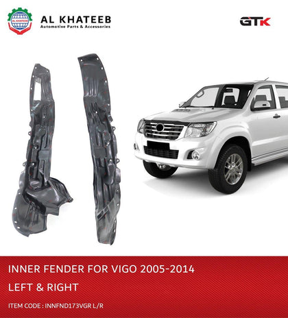GTK Car Rear Fender Liner Inner Hilux Vigo 2005-2014, Left Position