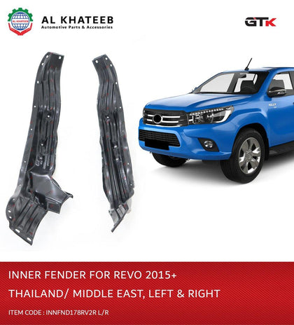 GTK Car Rear Fender Liner Hilux Vigo Inner 2015-2020, Right Position, 2Wd, Thailand/Middle East Version