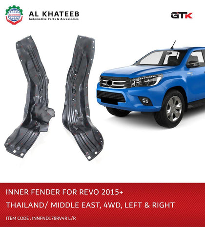 GTK Car Rear Fender Liner Inner Hilux Vigo 2015-2020, Left Position, 4Wd, Thailand/Middle East Version