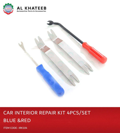 Al Khateeb Car Accessories Panel Repair Tool Car Interior Panel Door Clip Trim Dash, Blue&Red 4Pc/Set
