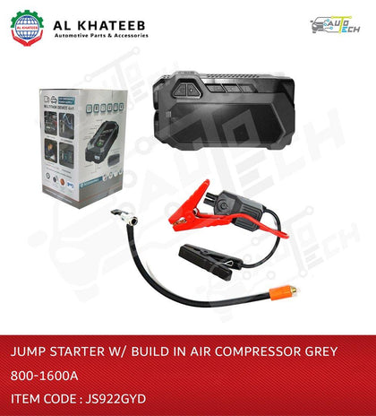 Jump Starter with Builtin Air Compressor Grey 800-1600A