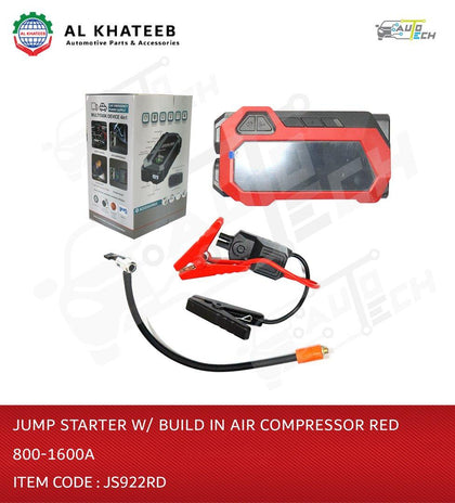 Jump Starter with builtin Air Compressor Red 800-1600 A