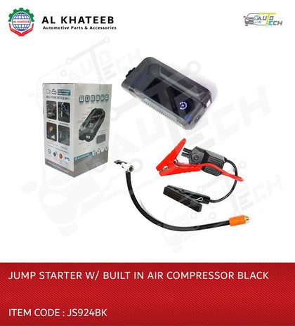 Jump Starter with Builtin Air Compressor Black