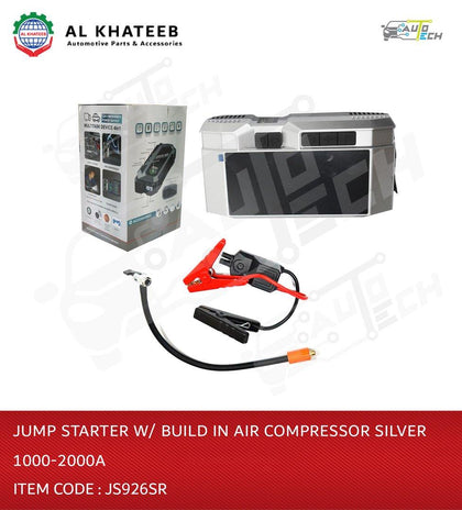 Jump Starter with builtin Air Compressor Silver 1000-2000A