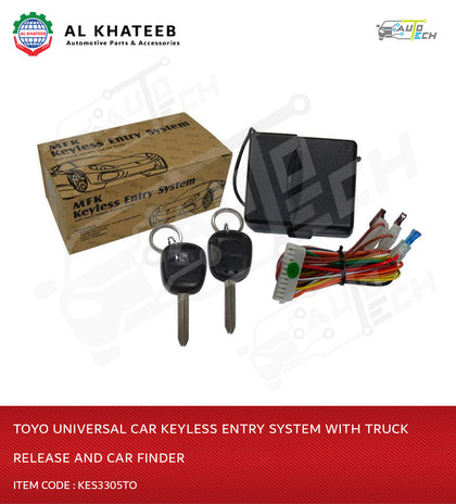 Universal Car Keyless Entry System With Truck Release And Car Finder - Kes3305To