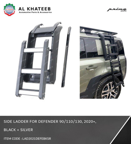 SIDE LADDER FOR LR-DEFENDER 90/110/130 BLACK-SILVER