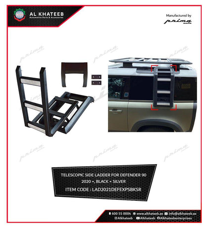 TELESCOPIC SIDE LADDER FOR  LR-DEFENDER 90 2020+ BKSR