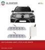 AutoTech Universal 2Pcs 6 LEDs Car LED Lights Flasher Auto Strobe Warning Lamp Ambulance Lamp Flashing Light 12V, White