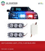 LED FLASHING LIGHT 2 PCS 3 LED BLUE+RED 16