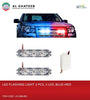 AutoTech Universal 2Pcs 18 Leds Car Led Lights Flasher Auto Strobe Warning Lamp Ambulance Lamp Flashing Light 12V, Blue+Red - Lfl20