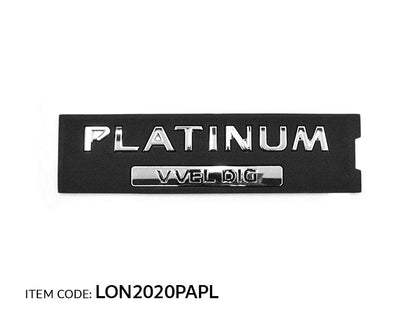Al Khateeb Patrol Y62 Car 3D Abs Platinum Vvel Dig Letter Rear Tail Trunk Decals Emblem Badge Sticker Decal, Chrome Black