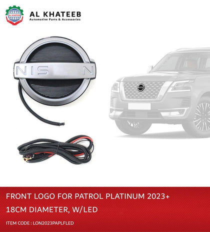 Al Khateeb Car Front Grille Logo With LED Light 18Cm Diameter Patrol Paltinum 2023+