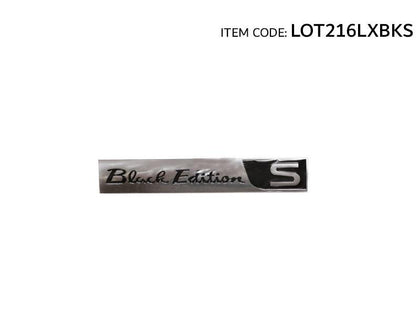 Al Khateeb Lexus Car 3D Trunk 'Black Edition S' Emblem Badge Decal Stickers, Black Silver