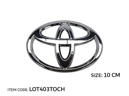Al Kahateeb Universal Car Toyota Logo Boot Badge Rear Emblem 10Cm, Chrome
