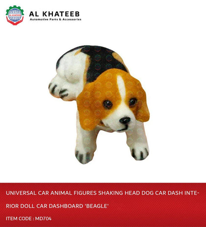 Universal Car Animal Figures Shaking Head Dog Car Dash Interior Doll Car Dashboard 'Beagle'