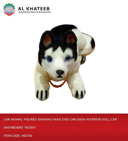 Universal Car Animal Figures Shaking Head Dog Car Dash Interior Doll Car Dashboard 'Husky'