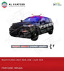 Emergency Dash Strobe Light 4 Led Light Warning Hazard Flashing Light Bar, 60X4.5X4Cm Blue, White And Red